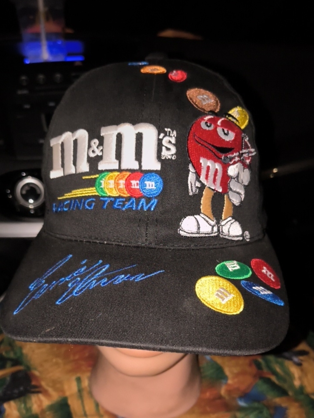 Vtg 1998 NASCAR Ernie Irvan#36 M&M Racing Team Blk Snapback Hat Cap OSFA